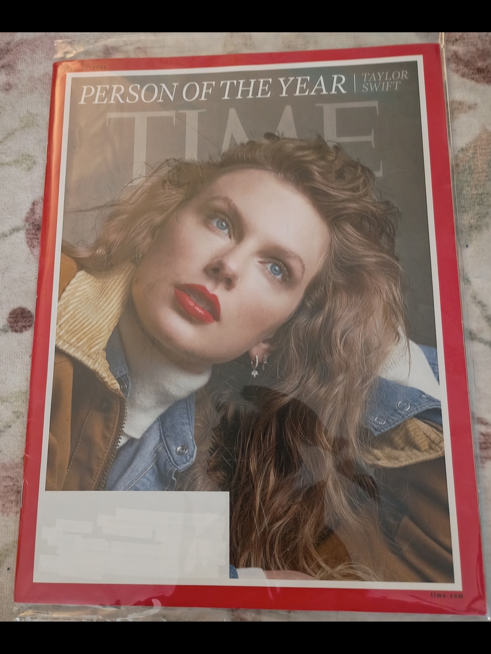 TIME Magazine "Person of the Year" Taylor Swift Cover - Red Border